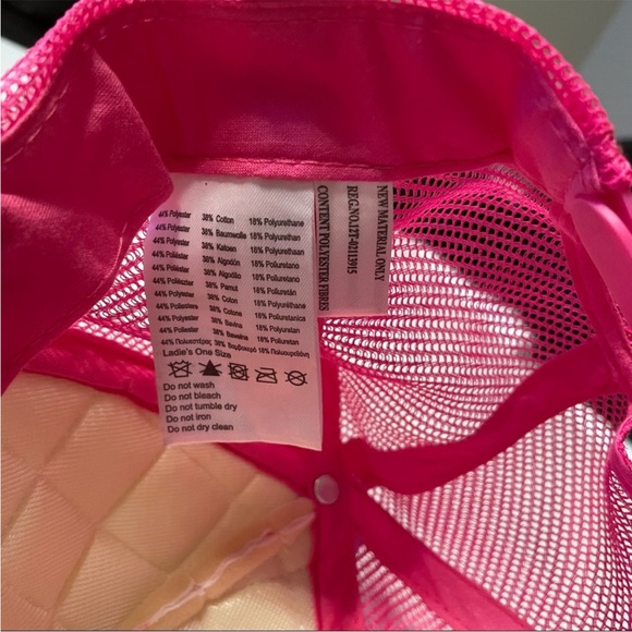 NWT Claire’s Baseball Cap Pink Glossy - Picture 4 of 4